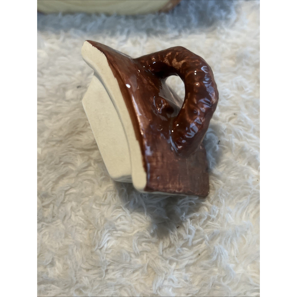 Fitz & Floyd 1993 The Sugar Pine Ceramic Log Cabin Sugar Bowl | Rustic Lodge - Picture 8 of 16
